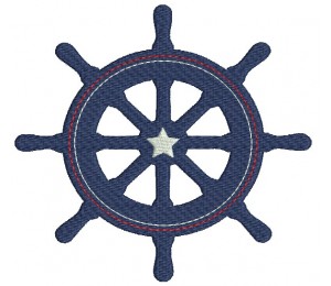 Stickdatei Hello Sailor Steuerrad